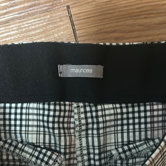 Stylish Plaid Pants Elastic Wide Waist Band Size Small Classy - Picture 5 of 9